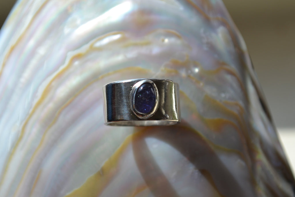 Chunky Tanzanite Cigar Band