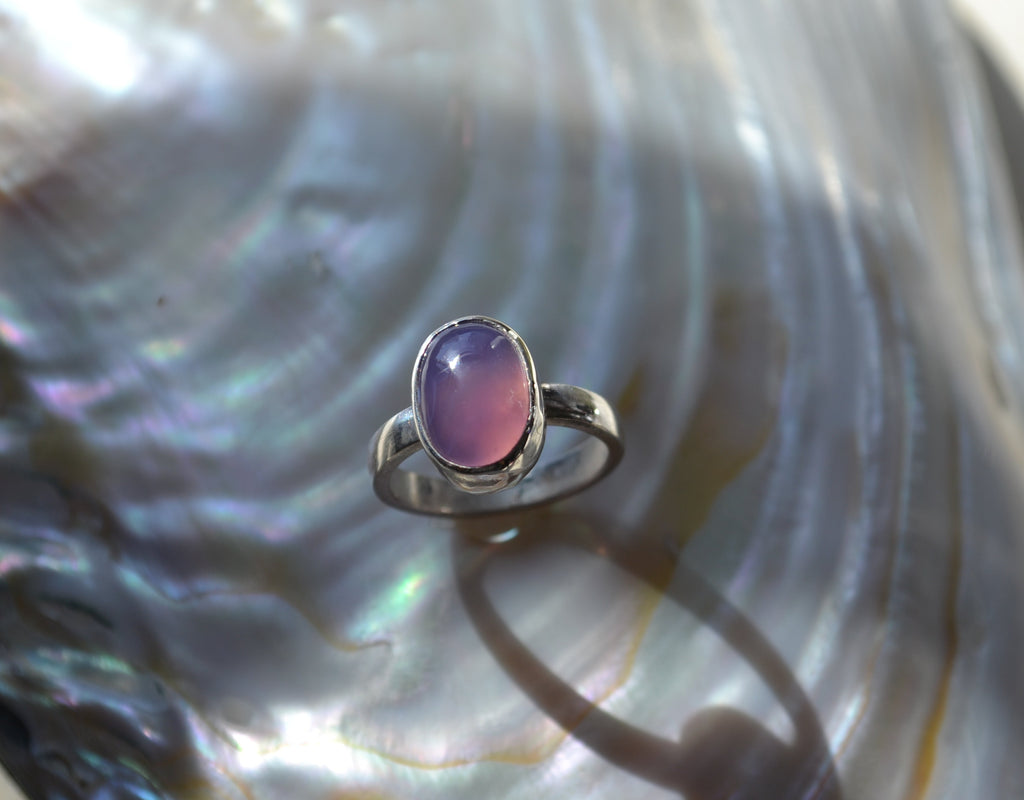 Lavender Agate Solitaire