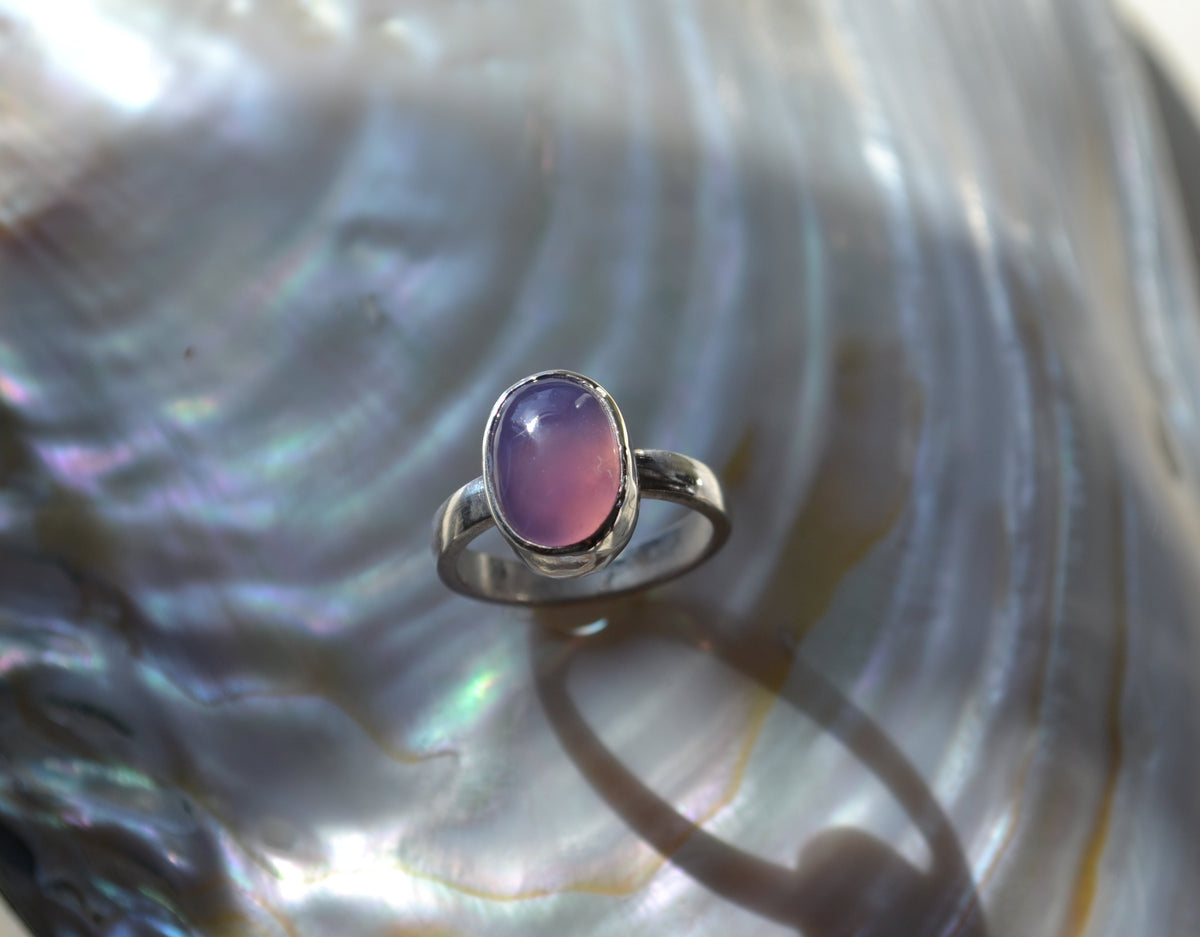 Lavender Agate Solitaire