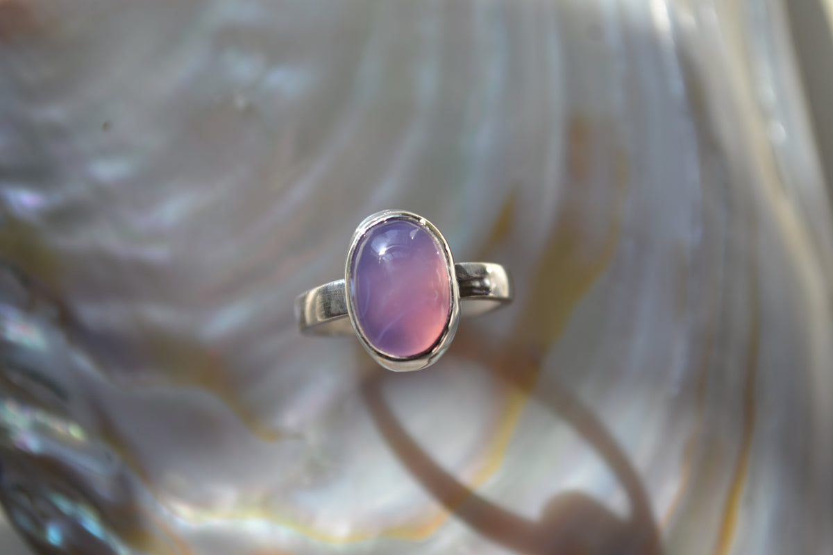 Lavender Agate Solitaire
