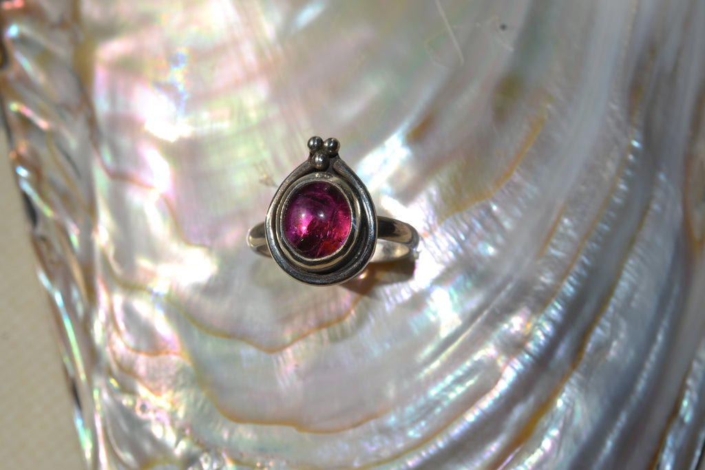 Ruby Droplet Ring