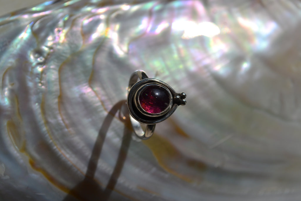 Ruby Droplet Ring