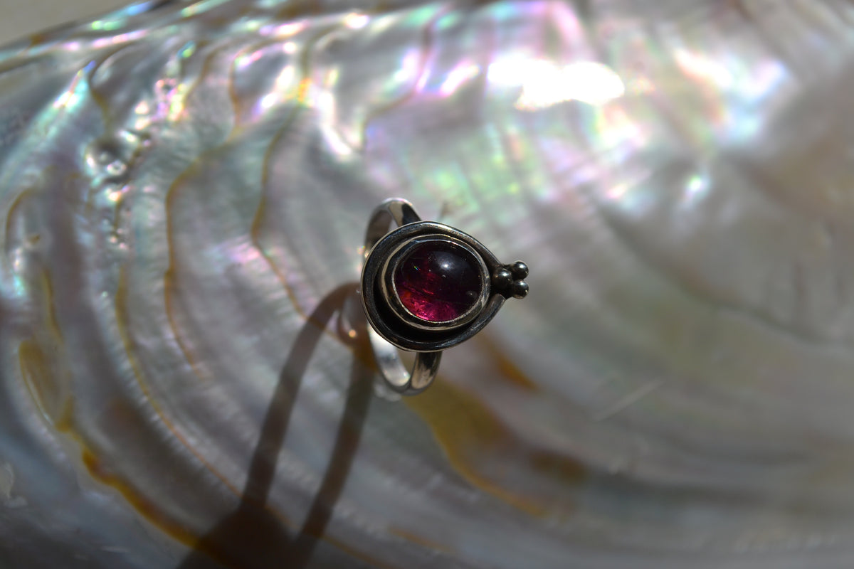 Ruby Droplet Ring