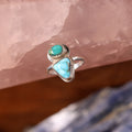 Two tone Turquoise Ring
