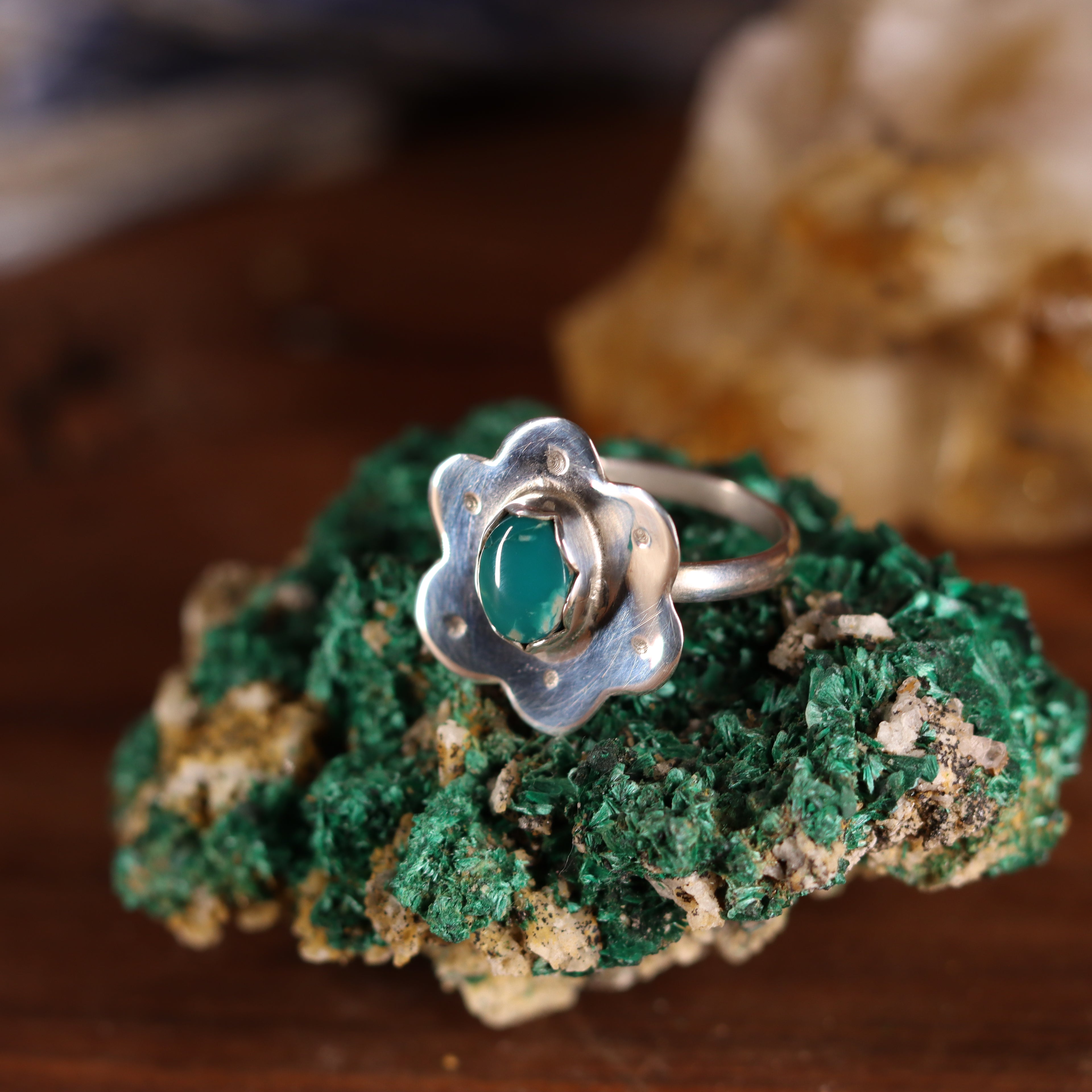 Turquoise Flower Ring